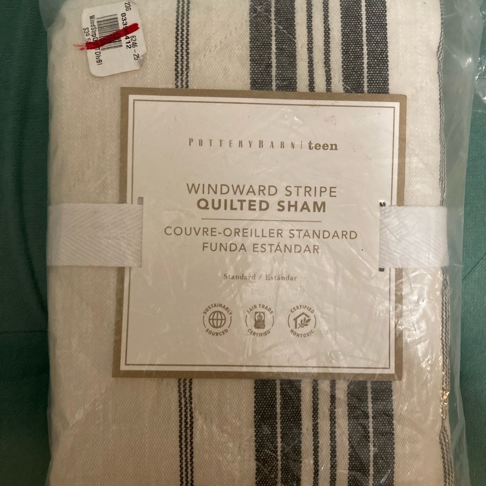 Pottery Barn Windward Stripe Quilted Sham